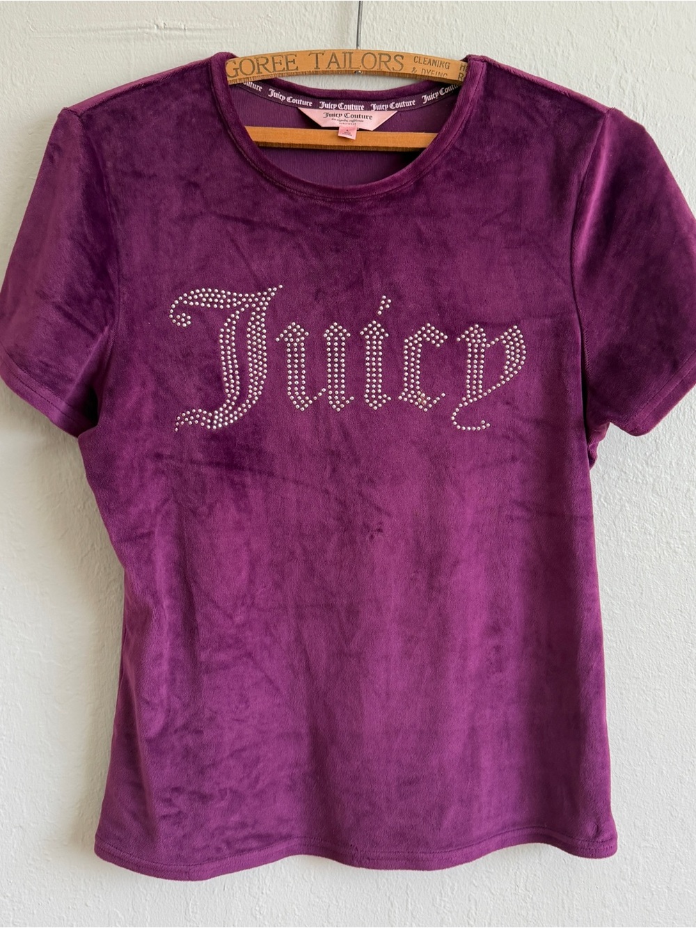 Vintage Juicy Couture Purple Velour Rhinestone Sleepwear L